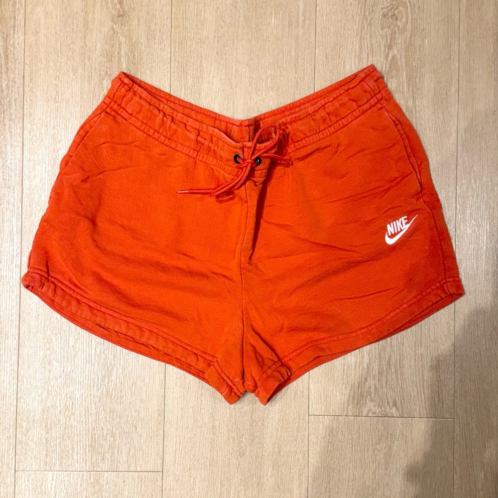 Nike Women’s Red High Waisted Athletic Drawstring Shorts